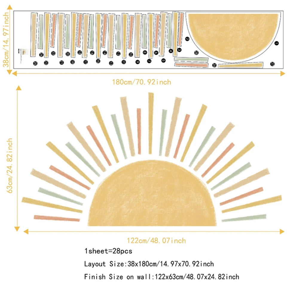 Herrlicher Sonnenschein Wandtattoo