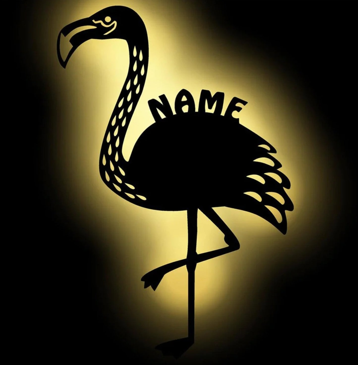 Personalisierbare Lampe Flamingo